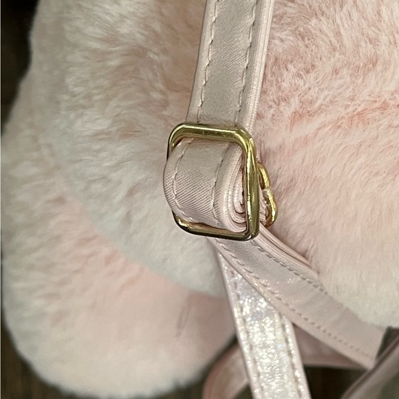 NWOT The Children's Place Powder Pink Plush Cat Backpack Purse Bag NEW - Picture 13 of 17